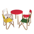Nueva mesa de comedor de madera y silla para niños, juguete de madera niños mesa de comedor y silla, mesa de comedor barata y silla de juguete Wj277589